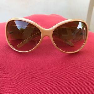 Nude Dolce & Gabbana Chic Oversized Sunglasses